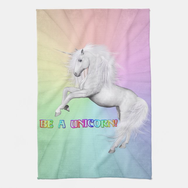Sei ein Einhorn Geschirrtuch (Vertikal)
