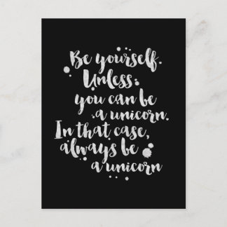 Sei ein Einhorn - Inspirationskarte Postkarte