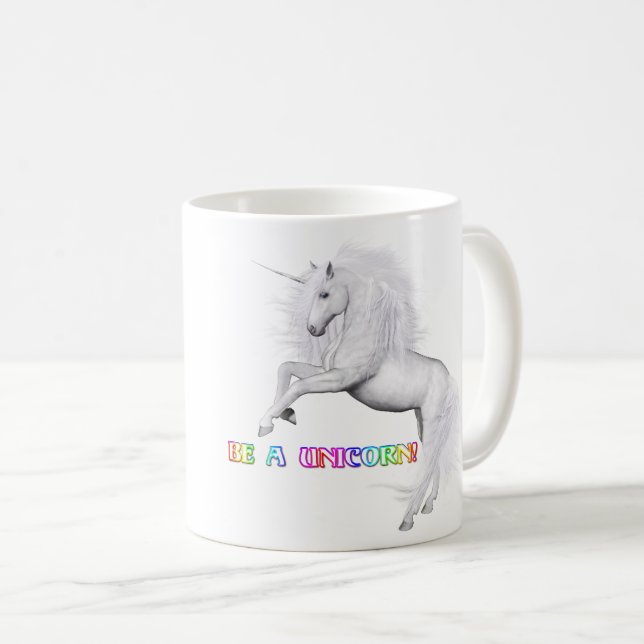Sei ein Einhorn Kaffeetasse (VorderseiteRechts)