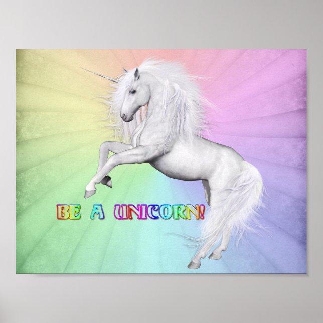 Sei ein Einhorn Poster (Vorne)