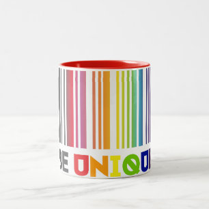 Sei ein einzigartiger Bar Code-LGBT-Stolz Zweifarbige Tasse
