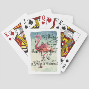 Sei ein Flamingo Bleibe ausgewogen Spielkarten