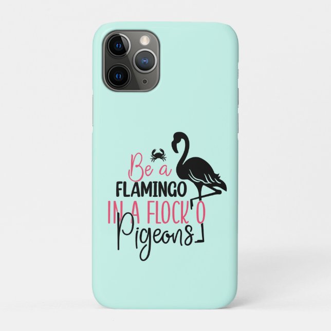 Sei ein Flamingo in einer Schar von Tauben-27308 Case-Mate iPhone Hülle (Rückseite)