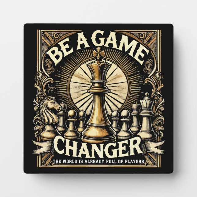 Sei ein Game Changer - Schacherfolg Motivation Fotoplatte (Vorderseite)