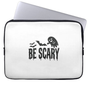 Sei ein gruseliger Vintage-Geisterfledermaus-Hallo Laptopschutzhülle