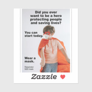 Sei ein Held und rett lebt Vinyl Aufkleber