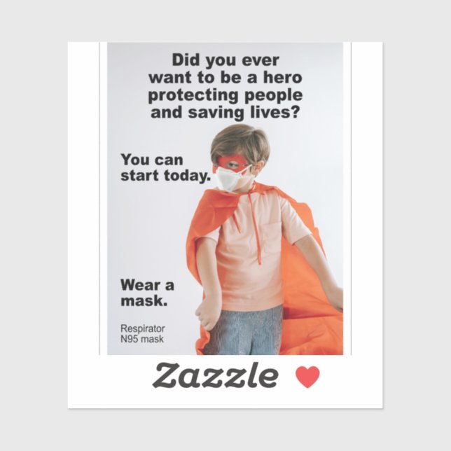 Sei ein Held und rett lebt Vinyl Aufkleber (Blatt)