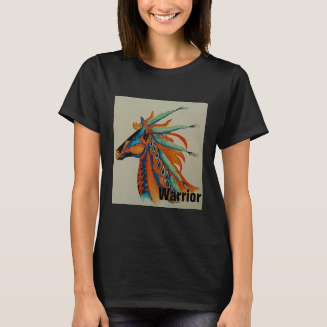 "Sei ein Krieger" Womens Watercolor-T - Shirt (Vorderseite)