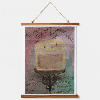 Sei ein Licht Wandteppich Mit Holzrahmen