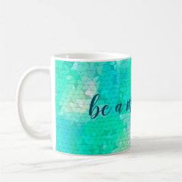 Sei ein Meerjungfrau Aqua Blue Mosaic Muster Kaffeetasse