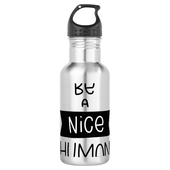 Sei ein netter Mensch Edelstahlflasche (Vorderseite)