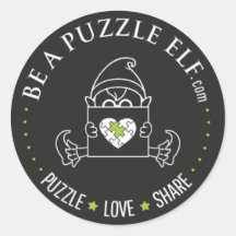 Sei ein Puzzle-Elf – PUZZLE. LIEBE. TEILEN Sticker