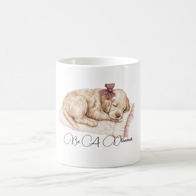 Sei ein Träumer Hund Kaffeetasse (Mittel)