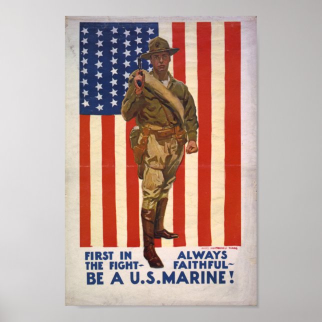 Sei ein U.S. Marine! Poster (Vorne)