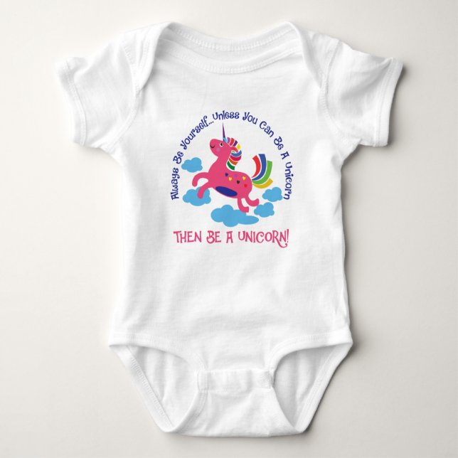 Sei ein Unicorn Baby Jersey Bodysuit Baby Strampler (Vorderseite)