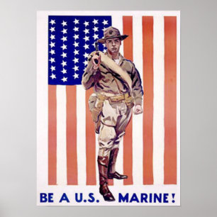 Sei ein US-Marine Poster