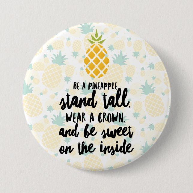 Sei eine Ananas Runde Taste Button (Vorderseite)