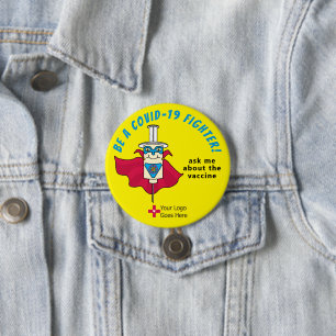 Sei eine COVID-kämpfende Impfstoff-Erinnerung Button