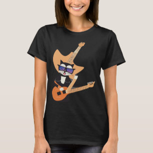 Sei eine Katze, die Cool Gitarre spielen Abstrakt T-Shirt