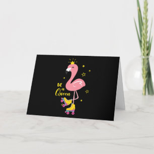 Sei eine Königin Pink Flamingo Skate Rollschuh Fra Karte