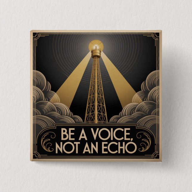 Sei eine Stimme, kein Echo Button (Vorderseite)