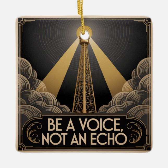 Sei eine Stimme, kein Echo Keramikornament (Vorderseite)
