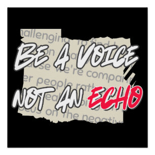 Sei eine Stimme, kein Echo.w Poster