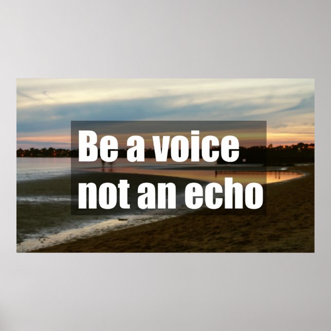 Sei eine Stimme, nicht ein Echo Poster (Vorne)