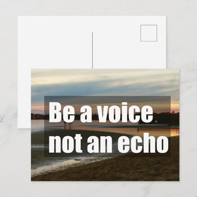 Sei eine Stimme, nicht ein Echo Postkarte (Vorne/Hinten)