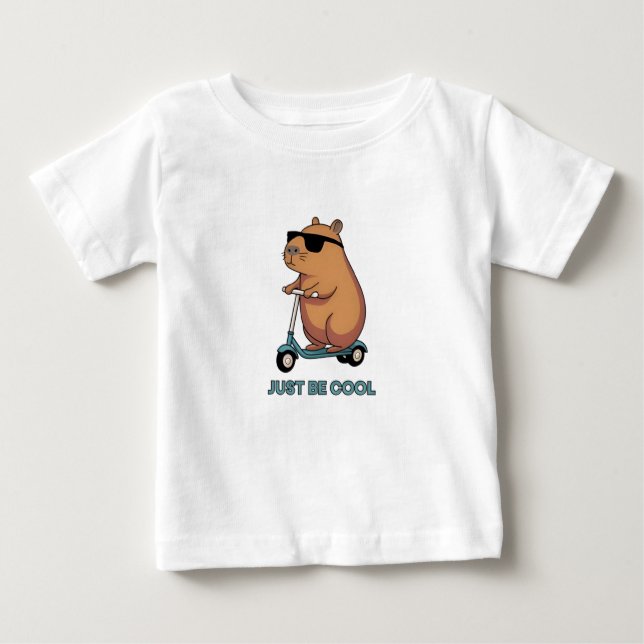 Sei einfach Cool" Bär-Radsport-DESGIN Baby T-shirt (Vorderseite)