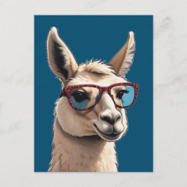 Sei einfach Cool Llama Funky Alpaca Sonnenbrille Postkarte