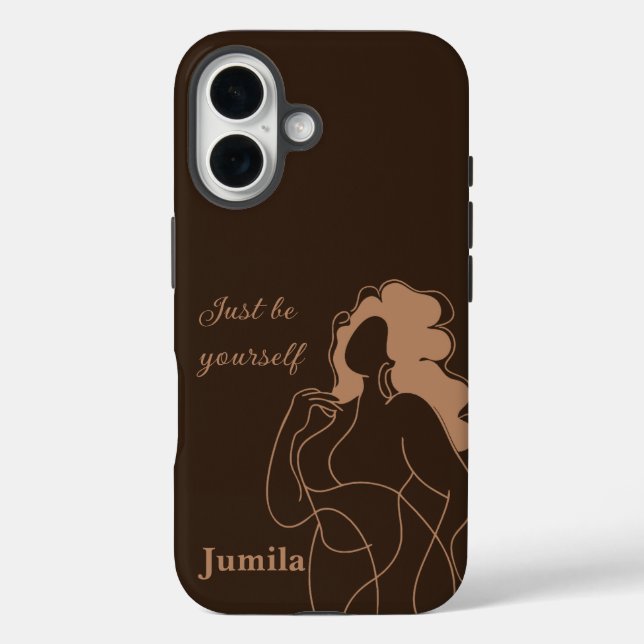 Sei einfach du selbst, Oneline Art, personolisiert Case-Mate iPhone Hülle (Rückseite)