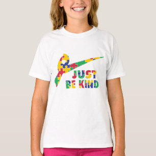 Sei einfach freundlich Puzzle Farben Autism Awaren T-Shirt