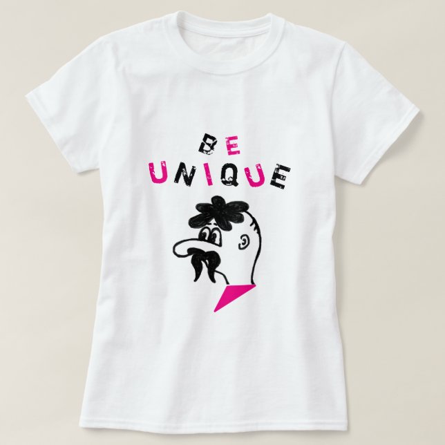 Sei einzigartig Text T - Shirt DifferentMustache M (Design vorne)
