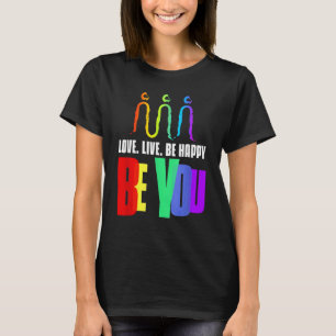 Sei es LGBTQ-Flag mit bloßem Regenbogen, Pride Les T-Shirt