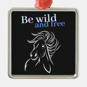 Sei frei und frei ornament aus metall