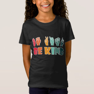 Sei freundlich ASL American Sign Language T-Shirt