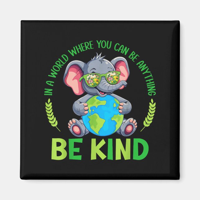 Sei freundlich Elefant Erdentag Planet Welt Freund Magnet (Vorne)