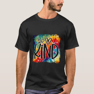 Sei freundlich farbenfroher Regenbogen Niedlich He T-Shirt