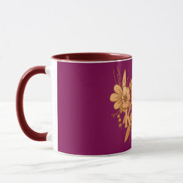 Sei freundlich | Goldener Blumen-Inspirations-Komb Tasse
