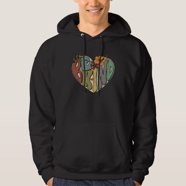 Sei Freundlich Inspirierende Freundlichkeit Vintag Hoodie (Vorderseite)