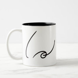 Sei freundlich Kurzschrift Zweifarbige Tasse
