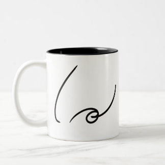 Sei freundlich Kurzschrift Zweifarbige Tasse