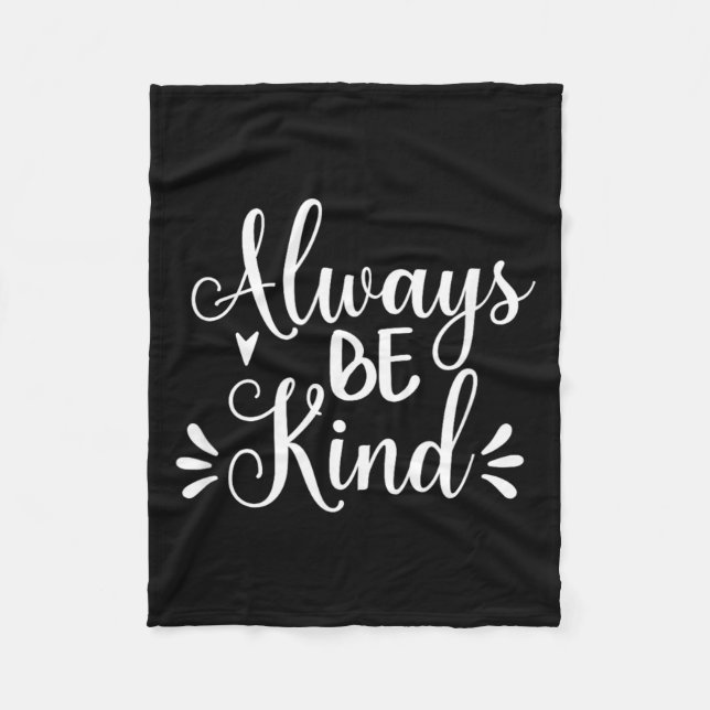 Sei freundlich minimalistischer Liebe Güte Positiv Fleecedecke (Vorderseite)