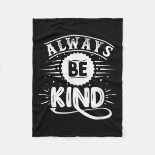 Sei freundlich minimalistischer Liebe Güte Positiv Fleecedecke