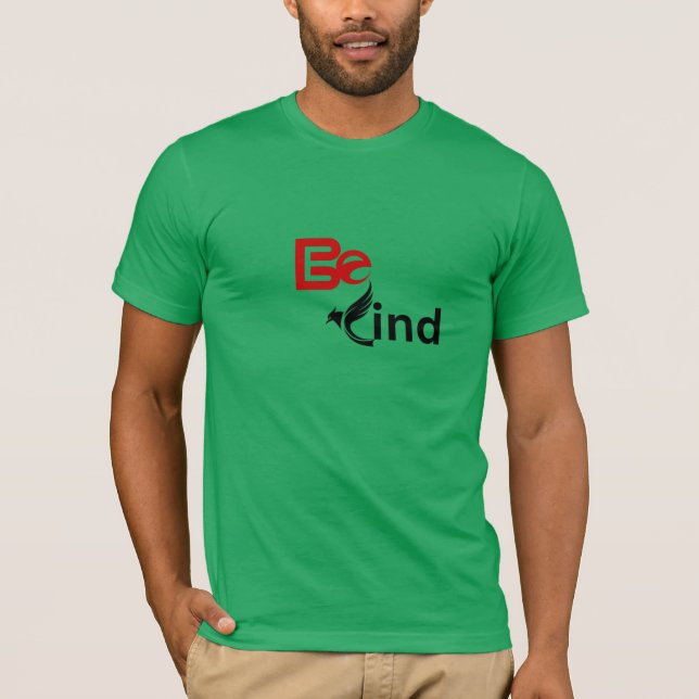 "Sei freundlich" mutiger Typografie-T - Shirt - Ve (Vorderseite)