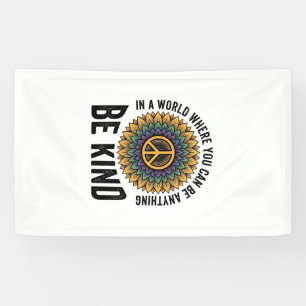 Sei Freundlich Regenbogen-Blumen-Frieden Vintage-S Banner