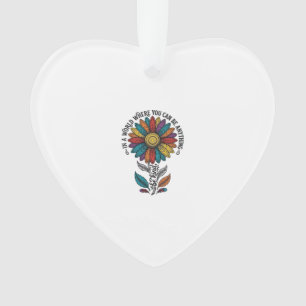 Sei freundlich Regenbogen-Blumen-Vintage-Stickerei Ornament