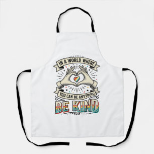 Sei Freundlich Regenbogen Herz Hände Vintage-Shirt Schürze