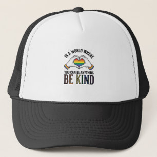 Sei Freundlich Regenbogen Herz Hände Vintage Vekto Truckerkappe